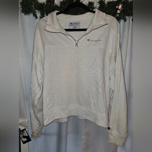 Champion Cream Quarter-Zip Sweatshirt